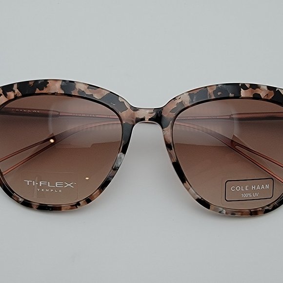 Cole Haan CH7079 651 Blush Tortoise Titanium Frame Brown Lens Sunglasses w/ Case main image 10